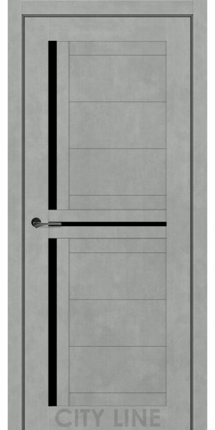 Межкомнатные двери CityLine Express FLORUS korfad-express-florus-beton-cikago-oscar-collection-s-cernym-steklom